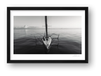 Oiled Seas - Black & White — framed
